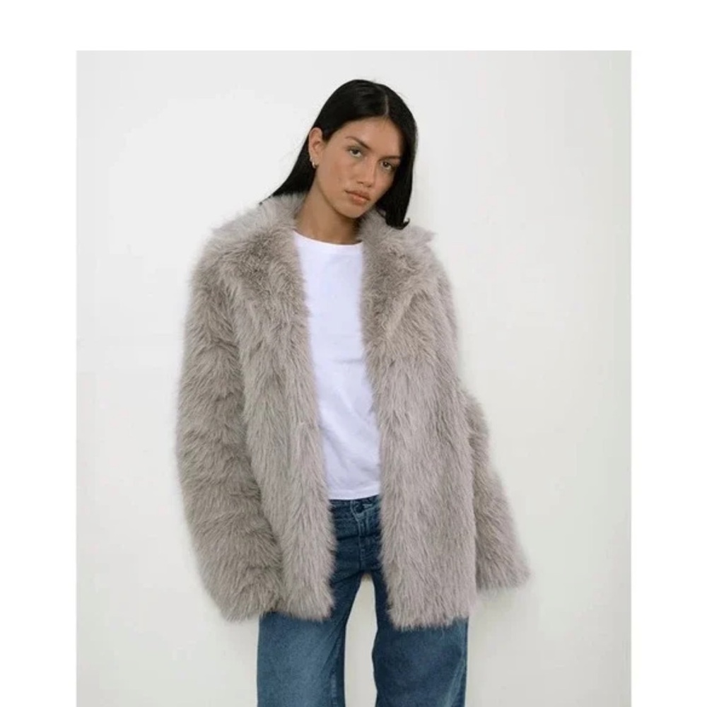 7 For All Mankind Light Gray Teddy Jacket
